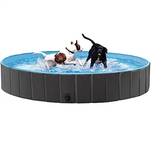 Yaheetech Black Foldable Hard Plastic Large Dog Pet Bath